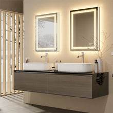 Load image into Gallery viewer, 20x28 inch LED Lighted Bathroom Wall Mounted Mirror with High Lumen Anti-Fog