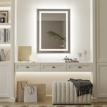 Load image into Gallery viewer, 20x28 inch LED Lighted Bathroom Wall Mounted Mirror with High Lumen Anti-Fog