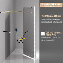 Load image into Gallery viewer, 20x28 inch LED Lighted Bathroom Wall Mounted Mirror with High Lumen Anti-Fog