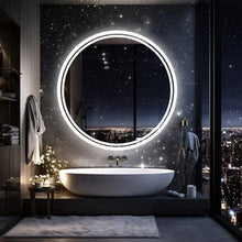 Load image into Gallery viewer, Smart LED Backlit Bathroom Round Mirror with Lights Anti-Fog Dimmable Memory