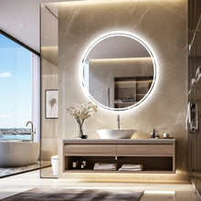 Load image into Gallery viewer, Smart LED Backlit Bathroom Round Mirror with Lights Anti-Fog Dimmable Memory