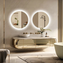 Load image into Gallery viewer, Smart LED Backlit Bathroom Round Mirror with Lights Anti-Fog Dimmable Memory
