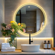 Load image into Gallery viewer, Smart LED Backlit Bathroom Round Mirror with Lights Anti-Fog Dimmable Memory