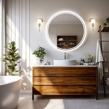 Load image into Gallery viewer, Smart LED Backlit Bathroom Round Mirror with Lights Anti-Fog Dimmable Memory