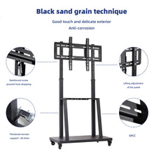 Load image into Gallery viewer, Extra Large Corner Floor 2-Tier Shelves TV Stand Rolling Cart for 32"-80" Screen