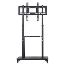 Load image into Gallery viewer, Extra Large Corner Floor 2-Tier Shelves TV Stand Rolling Cart for 32"-80" Screen