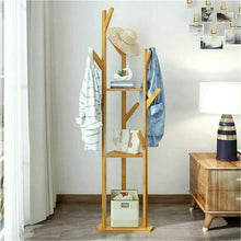 Load image into Gallery viewer, Heavy Duty Standing Coat Rack Wood Tree Hat Hanger Holder Jacket Clothes 3 Style