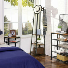 Load image into Gallery viewer, Extra Large Hall Trees Coat Hat Rack Storage 4 Shelves Garment Hanger Wood Metal