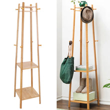 Load image into Gallery viewer, Coat Rack Enterway Clothes Stand 3 Tier Storage Shelves Hall Trees with 8 Hooks