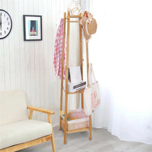 Load image into Gallery viewer, Coat Rack Enterway Clothes Stand 3 Tier Storage Shelves Hall Trees with 8 Hooks