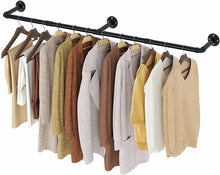 Load image into Gallery viewer, Heavy Duty Hanging Clothes Rack Wall Mounted Hanging Rod Detachable Load 66 lbs