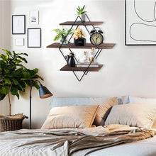 Load image into Gallery viewer, 3 Tier Wall Floating Ledge Shelves Wall Decor Storage Shelf Booke Display Rack