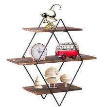 Load image into Gallery viewer, 3 Tier Wall Floating Ledge Shelves Wall Decor Storage Shelf Booke Display Rack