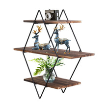 Load image into Gallery viewer, 3 Tier Wall Floating Ledge Shelves Wall Decor Storage Shelf Booke Display Rack