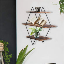 Load image into Gallery viewer, 3 Tier Wall Floating Ledge Shelves Wall Decor Storage Shelf Booke Display Rack