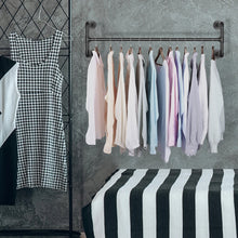Load image into Gallery viewer, Heavy Duty Detachable Industrial Pipe Clothes Rack Wall Mounted Iron Garment Bar