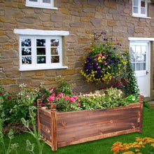 Load image into Gallery viewer, Rectangular Raised Garden Bed Kit Indoor Outdoor Wood Planter Grow Box Vegetable