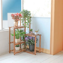 Load image into Gallery viewer, Wooden Plant Stand Shelf Garden Planter Flower Pot Stand Indoor Outdoor Strong