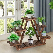 Load image into Gallery viewer, Premium Wood Plant Stand Flower Pot Holder Display Indoor Outdoor Window Room