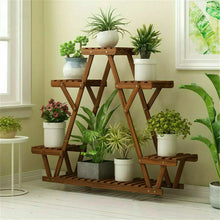 Load image into Gallery viewer, Premium Wood Plant Stand Flower Pot Holder Display Indoor Outdoor Window Room