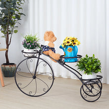 Load image into Gallery viewer, Metal Plant Stand Bicycle Shape Vintage Style Garden Flower Pot Display Outdoor