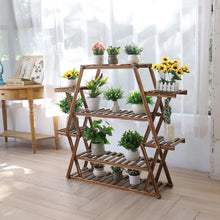 Load image into Gallery viewer, Extra Large Multi Tier Wood Flower Rack Plant Stand Bonsai Shelf Indoor Outdoor