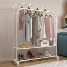 Load image into Gallery viewer, Closet Organizer Metal Garment Rack Portable Clothes Hanger Storage Shoes Rack