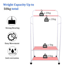 Load image into Gallery viewer, Closet Organizer Metal Garment Rack Portable Clothes Hanger Storage Shoes Rack
