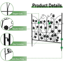 Load image into Gallery viewer, 5X Decorative Garden Fence Outdoor Coated Metal RustProof Land Animal Barrier