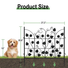 Load image into Gallery viewer, 5X Decorative Garden Fence Outdoor Coated Metal RustProof Land Animal Barrier
