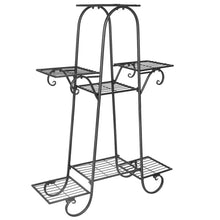 Load image into Gallery viewer, 7 Pot Metal Plant Stand Garden Flower Shelves Outdoor Indoor Wrought Iron New