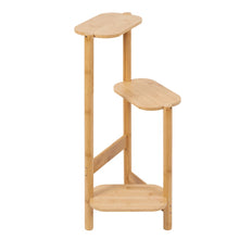 Load image into Gallery viewer, 3 Tier Bamboo Tall Corner Plant Rack Garden Flower Pot Holder Living Room Patio