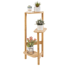 Load image into Gallery viewer, 3 Tier Bamboo Tall Corner Plant Rack Garden Flower Pot Holder Living Room Patio