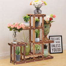 Load image into Gallery viewer, Pine Wood Plant Stand Indoor Outdoor Multiple Flower Pot Holder Shelf Desk Rack