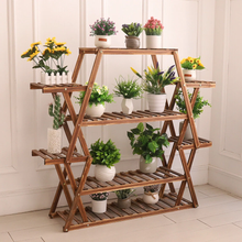 Load image into Gallery viewer, Extra Large Multi Tier Wood Flower Rack Plant Stand Bonsai Shelf Indoor Outdoor