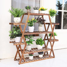 Load image into Gallery viewer, Extra Large Multi Tier Wood Flower Rack Plant Stand Bonsai Shelf Indoor Outdoor