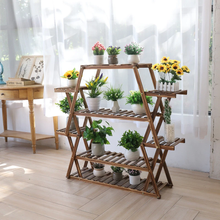 Load image into Gallery viewer, Extra Large Multi Tier Wood Flower Rack Plant Stand Bonsai Shelf Indoor Outdoor
