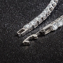 Load image into Gallery viewer, S925 Sterling Silver Bracelet Zirconia Tennis Ball Women Fashion Simple Engagement Wedding Charm Jewelry 4mm 16-20cm