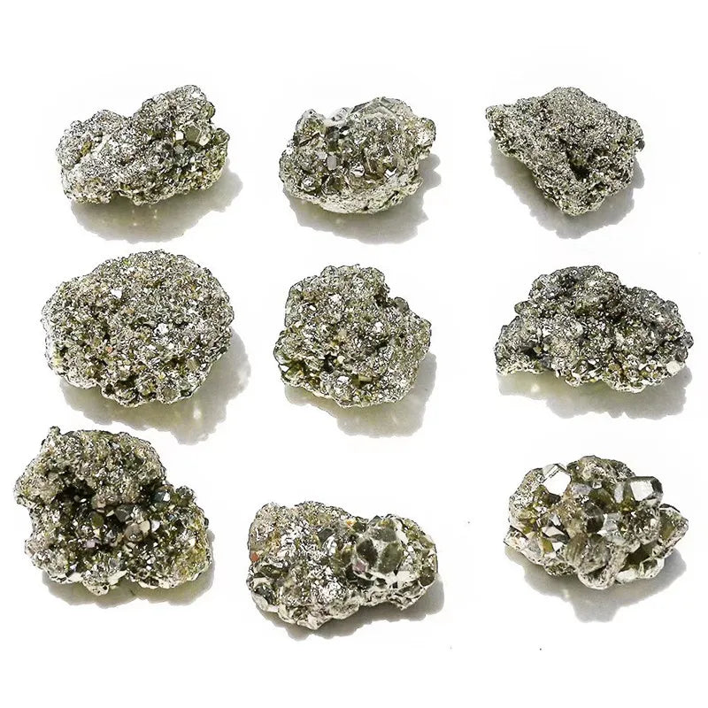 1pcs High Quality Natural Peru Pyrite Ore Stone Crystal Mineral Specimen Pyrite Cube Cluster Energy Home Decoration