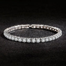 Load image into Gallery viewer, S925 Sterling Silver Bracelet Zirconia Tennis Ball Women Fashion Simple Engagement Wedding Charm Jewelry 4mm 16-20cm