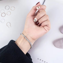 Load image into Gallery viewer, S925 Sterling Silver Bracelet Zirconia Tennis Ball Women Fashion Simple Engagement Wedding Charm Jewelry 4mm 16-20cm