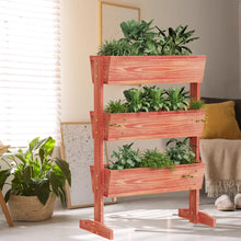 Load image into Gallery viewer, 3 Tier Wooden Vertical Raised Garden Bed Vegetable Planter Box Outdoor Indoor US
