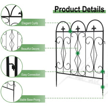Load image into Gallery viewer, 5 Pack Tall Garden Fencing Rustproof Border Fence Edging Heavy Duty Metal Panels
