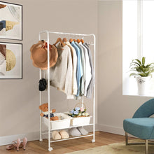 Load image into Gallery viewer, Heavy Duty Clothes Rail Storage Rack Garment Closet Organizer Shelves on Wheels

