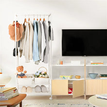 Load image into Gallery viewer, Heavy Duty Clothes Rail Storage Rack Garment Closet Organizer Shelves on Wheels
