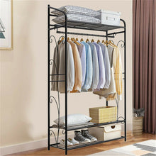 Load image into Gallery viewer, 3 Tiers Rail Wire Garment Rack Heavy Duty Coat Rack for Hanging Clothes Closet
