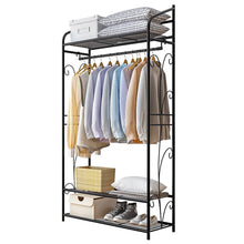 Load image into Gallery viewer, 3 Tiers Rail Wire Garment Rack Heavy Duty Coat Rack for Hanging Clothes Closet
