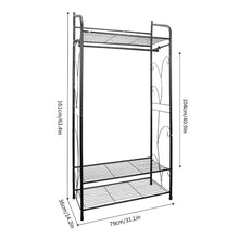 Load image into Gallery viewer, 3 Tiers Rail Wire Garment Rack Heavy Duty Coat Rack for Hanging Clothes Closet
