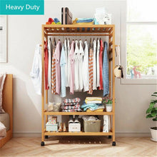 Load image into Gallery viewer, Closet Organizer Garment Rack Clothes Hanger Home Shelf Heavy Duty Furniture
