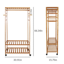 Load image into Gallery viewer, Closet Organizer Garment Rack Clothes Hanger Home Shelf Heavy Duty Furniture
